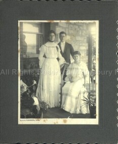 Photograph (Item), "B/W Portrait Ellis, Vance & Townsend Family", Malmsbury 1904