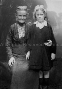 Photograph (Item), B/W Photo Of Annie Charles & Gr Dau Clara Hedley, Malmsbury c1916