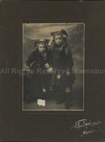 Photograph (Item), "Girls Rachel & Alice Bone, Full Length Portrait", Malmsbury ca1900
