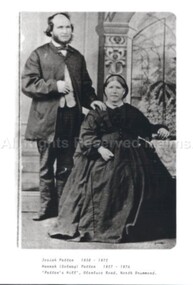 Photograph (Item), B/W Josiah & Hannah Patten (Solway), Malmsbury ca1827/2007