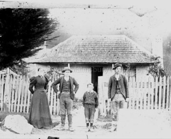 Photograph (Item), "Grace, Thomas, Kenneth & George Mackenzie At Drummond House", Malmsbury c1893