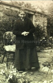 Photograph (Item), B/W Mrs Crowe, Malmsbury ca1930