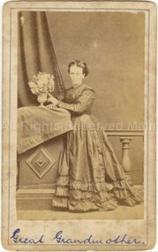 Photograph (Item), B/W Visiting Card Of Mary Ellen Milvain, Malmsbury
