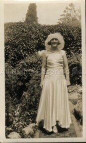 Photograph (Item), "Minnie Carpenter, Bridemaid For Jessie (Main) Swainston 1931", Malmsbury 31/1/1931