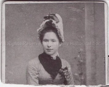 Photograph (Item), "Adult Female, Possibly Jane (Mcrae) Hooppell, Bottom Missing", Malmsbury c1885