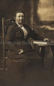 Photograph (Item), Black & White Studio Portrait Of Hanoah Ashwell Seated, Malmsbury bef 1909