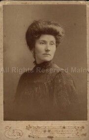 Photograph (Item), B/W Adult Female Head Shoulders, Malmsbury