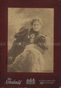 Photograph (Item), Black & White Seated Studio Portrait Of Unknown Female, Malmsbury pre 1900