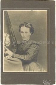 Photograph (Item), B/W Portrait Mary Ellen Milvain, Malmsbury