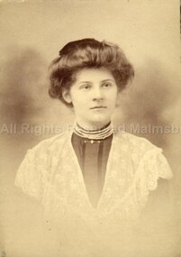 Photograph (Item), B/W Portrait Cora Townsend, Malmsbury c1900