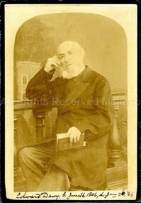 Photograph (Item), Dr Edward Davy Seated With Book In Studio, Malmsbury c1885