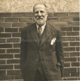 Photograph (Item), "B/W Mr Edward Townsend C1930, Malms Hotel", Malmsbury c1930s