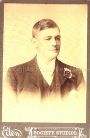 Photograph (Item), B/W Portrait Of Dave Sandford C1900, Malmsbury c1900