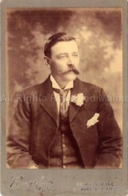 Photograph (Item), B/W Portrait Of Tom Sandford C1900, Malmsbury c1900