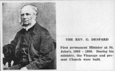 Photograph (Item), Reverend G Despard, Malmsbury