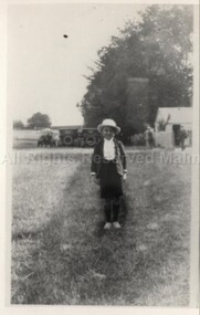 Photograph (Item), B/W Child At Malmsbury Angling Club, Malmsbury 1927
