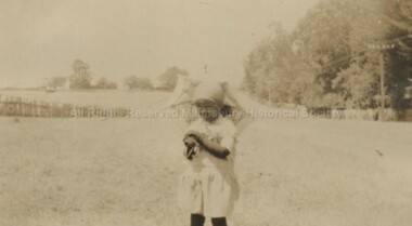 Photograph (Item), "B/W Photo Of Child In Fancy Dress, Ellesmere Place", Malmsbury c1920