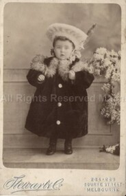 Photograph (Item), B/W Child In Hat & Dress-Coat, Malmsbury