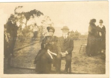 Photograph (Item), Man & Woman Seated St State School Reunion? Ca1930, Malmsbury c1930