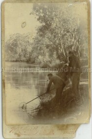 Photograph (Item), Two Men Fishing In A River (Coliban?), Malmsbury c1900
