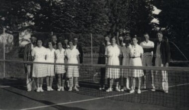 Photograph (Item), B/W Photo Kyneton Harcourt Tennis Association C1950, Malmsbury c1950