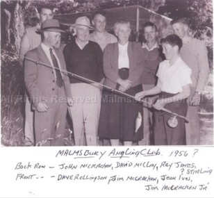 Photograph (Item), Mamsbury Angling Club Group Photo C1956, Malmsbury c1956