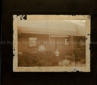 Photograph (Item), Hooppell House With Jane (Mcrae) Hooppell And Son Allan, Malmsbury c1900