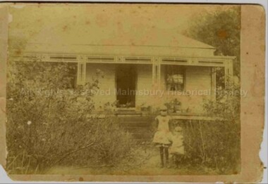 Photograph (Item), "Townsend House Orr & Drake Sts, With Cora & Meta", Malmsbury c1890