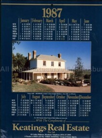 Photograph (Item), Pattens Hill Drummond On 1987 Real Estate Calendar, Malmsbury c1987