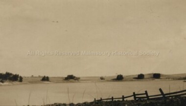Photograph (Item), B/W Photo Of Malmsbury Reservoir Looking South From West, Malmsbury c1920