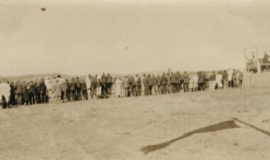 Photograph (Item), B/W Photo Of Group Of Spectators At Malmsbury Race Course, Malmsbury c1920