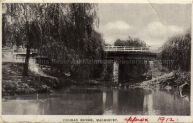 Postcard (Item), Postcard Coliban Bridge C1912 Semco Series C1912, Malmsbury c1912