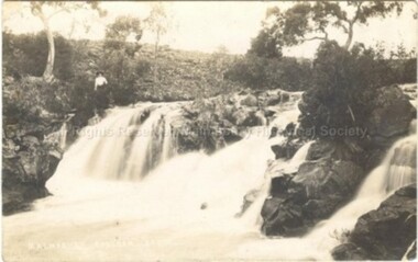 Postcard (Item), Postcard Malmsbury Coliban Waterfalls C1910 Kodak Postcard, Malmsbury c1910