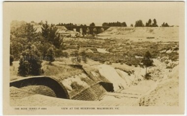 Postcard (Item), Postcard View At Malmsbury Reservoir Rose Series P4984, Malmsbury c1927