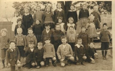Postcard (Item), Postcard Malmsbury State School Junior School Grades 1922, Malmsbury c1922