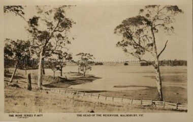 Postcard (Item), "Postcard Head Of The Reservoir Malmsbury, Rose Series P4677", Malmsbury c1927