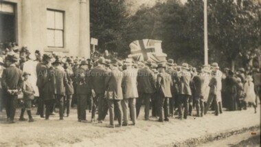Postcard (Item), Postcard Dedication Of Memorial Gates Kodak Postcard C1922, Malmsbury c1922
