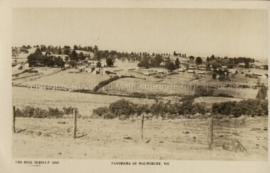 Postcard (Item), "Postcard Of Panorama Of Malmsbury C1924, Rose Series P4160", Malmsbury c1923