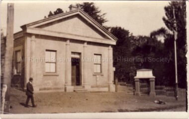 Postcard (Item), Postcard Malmsbury Town Hall & Memorial Gates C1922 Kodak, Malmsbury ca1920
