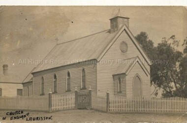 Postcard (Item), "Postcard Of Lauriston Church Of England C1900, With Stamp", Malmsbury ca1900