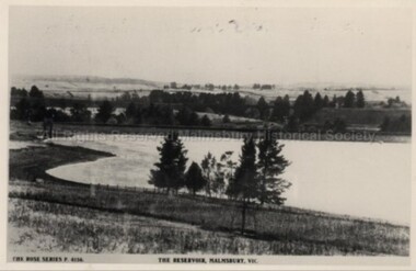 Postcard (Item), Postcard Of The Reservoir Malmsbury Rose Series P4156, Malmsbury c1930