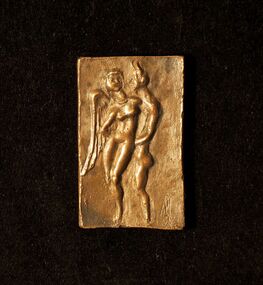 Bronze Plaque, Angel Tempting the Devil