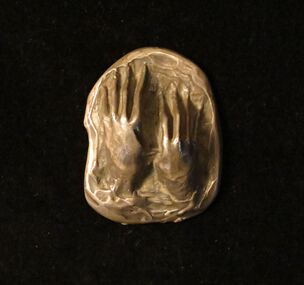 Silver sculpture, Untitled (Hands)