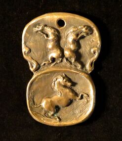 Bronze Plaque, Untitled (Stallions)