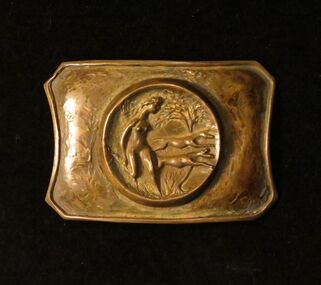 Bronze Belt Buckle, Diana and the Hounds