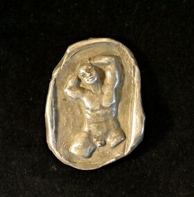 Silver Plaque, Untitled (Male Nude)