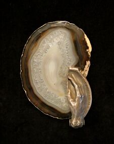 Agate/Silver Plaque, Untitled (Hand)