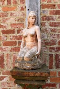 Terracotta Sculpture/ Iron Column, Untitled (Female Nude)