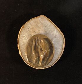 Bronze Plaque/ White Onyx, Untitled (Hands)