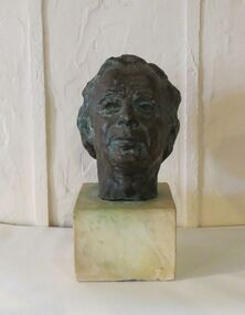 Bronze Sculpture/ Marble Base, Untitled (Head of a Man)